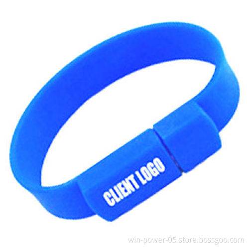 Silicone Wristband Flash Drives with Capacity of 1-64GB, Full Colors, Customized Logos Welcomed